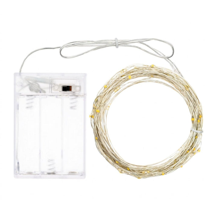 Catena 100 MicroLED Bianco Caldo 9,9 m a Batteria | Lotti - Perrone Shop