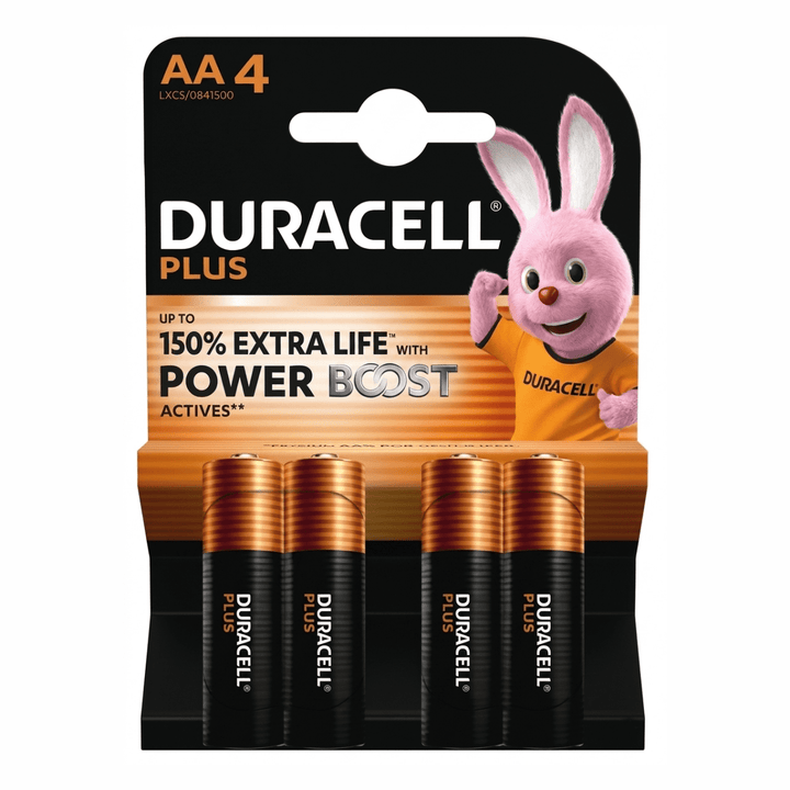Batterie AA Duracell Plus – Energia a Lunga Durata Blister 4Pz - Perrone Shop