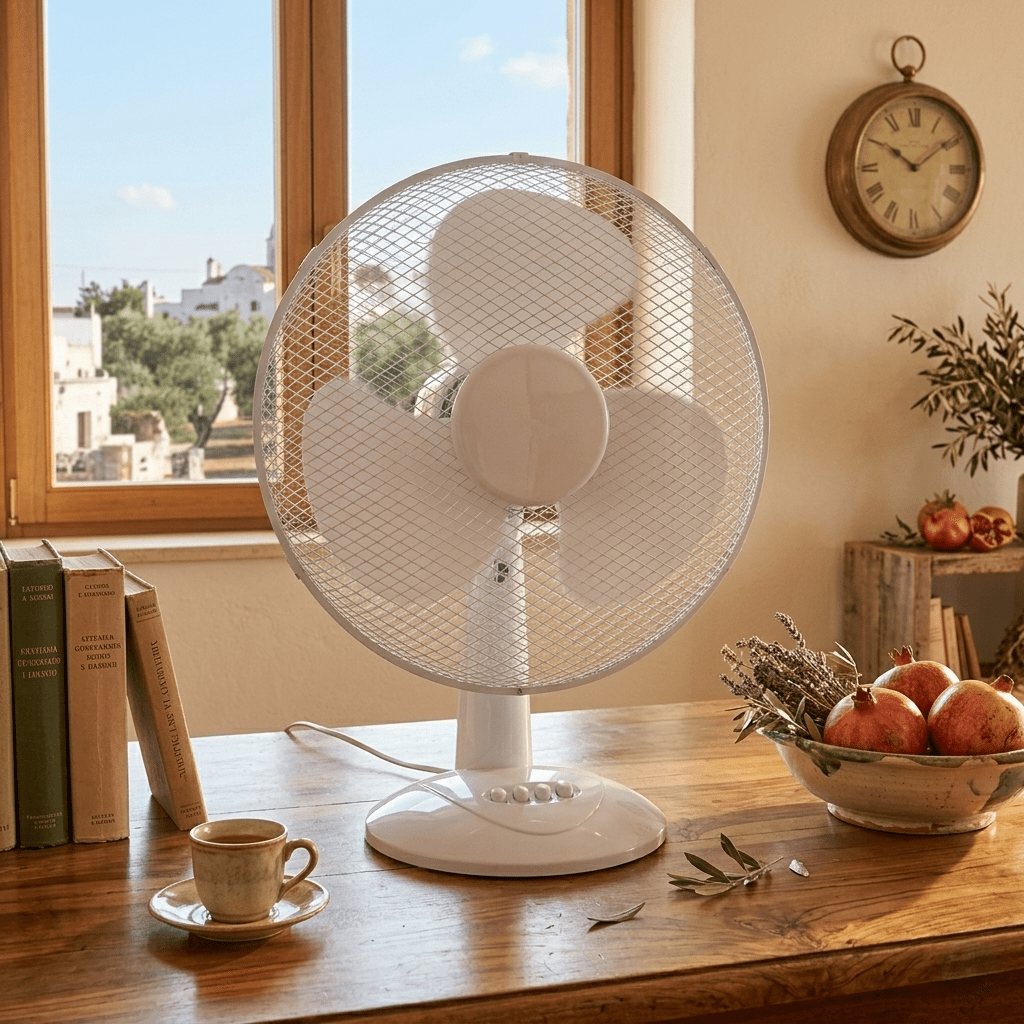 Ventilatore da tavolo 3 pale bianco - Perrone Shop