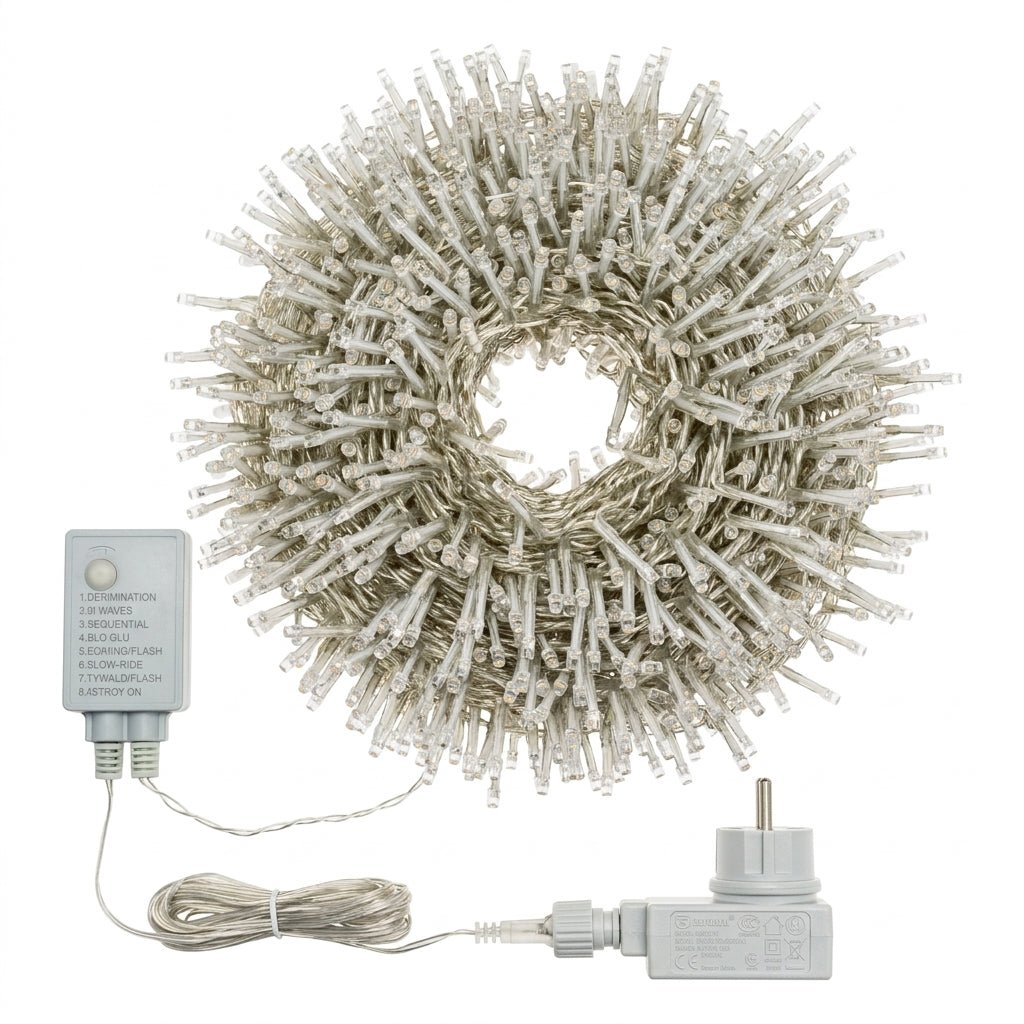 Catena MiniCluster 1500 LED Lotti con cavo trasparente