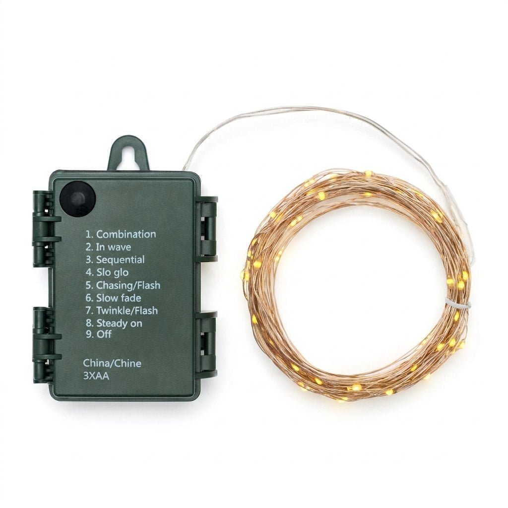 Catena 80 MicroLED 8 m a Batteria con Timer IP44 | Lotti - Perrone Shop