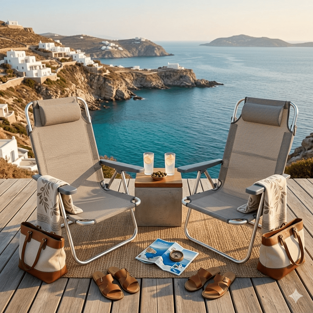 Spiaggina PRO Mare Antracite Pieghevole in Alluminio con Poggiatesta Xone - Perrone Shop