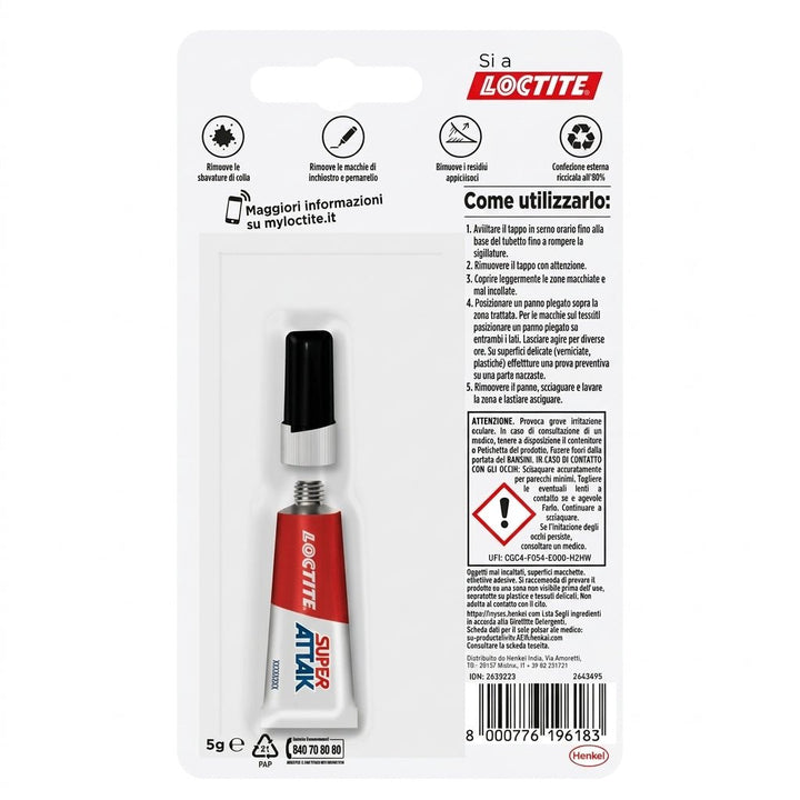 Loctite Scollatutto 5 g: rimuovi colla e residui adesivi - Perrone Shop