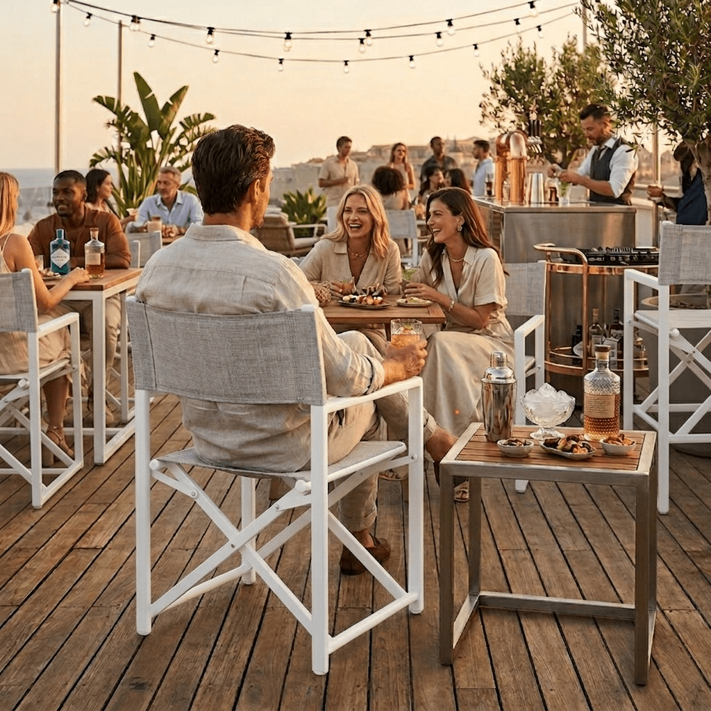Sedia Regista Pieghevole in Alluminio Allen Deluxe – Leggera, Resistente e Ideale per Esterni - Perrone Shop