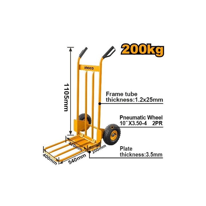 Carrello Ingco con ruote pneumatiche 200 kg - Perrone Shop