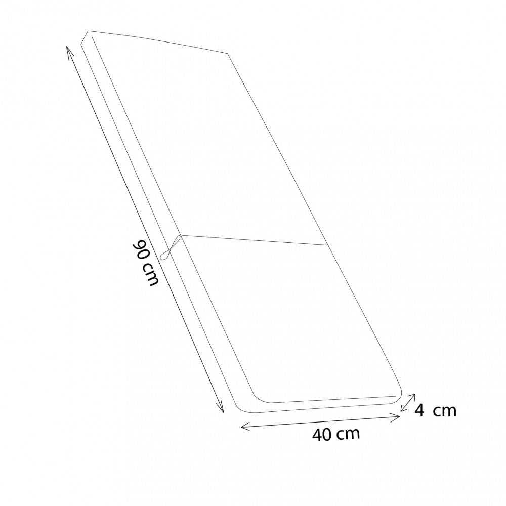 Cuscino Seduta con Schienale Medio Beige per Sedia da Giardino