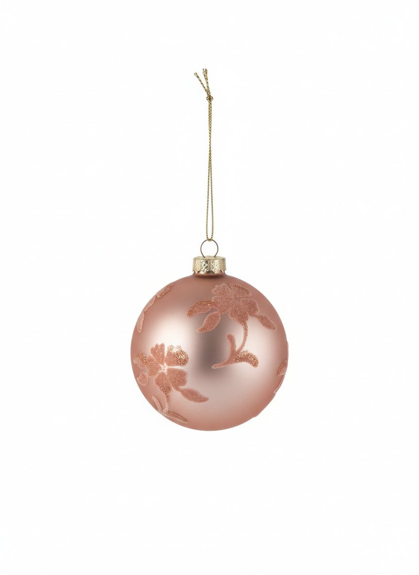 Palla di Natale in Vetro Velvet Rosa - Perrone Shop