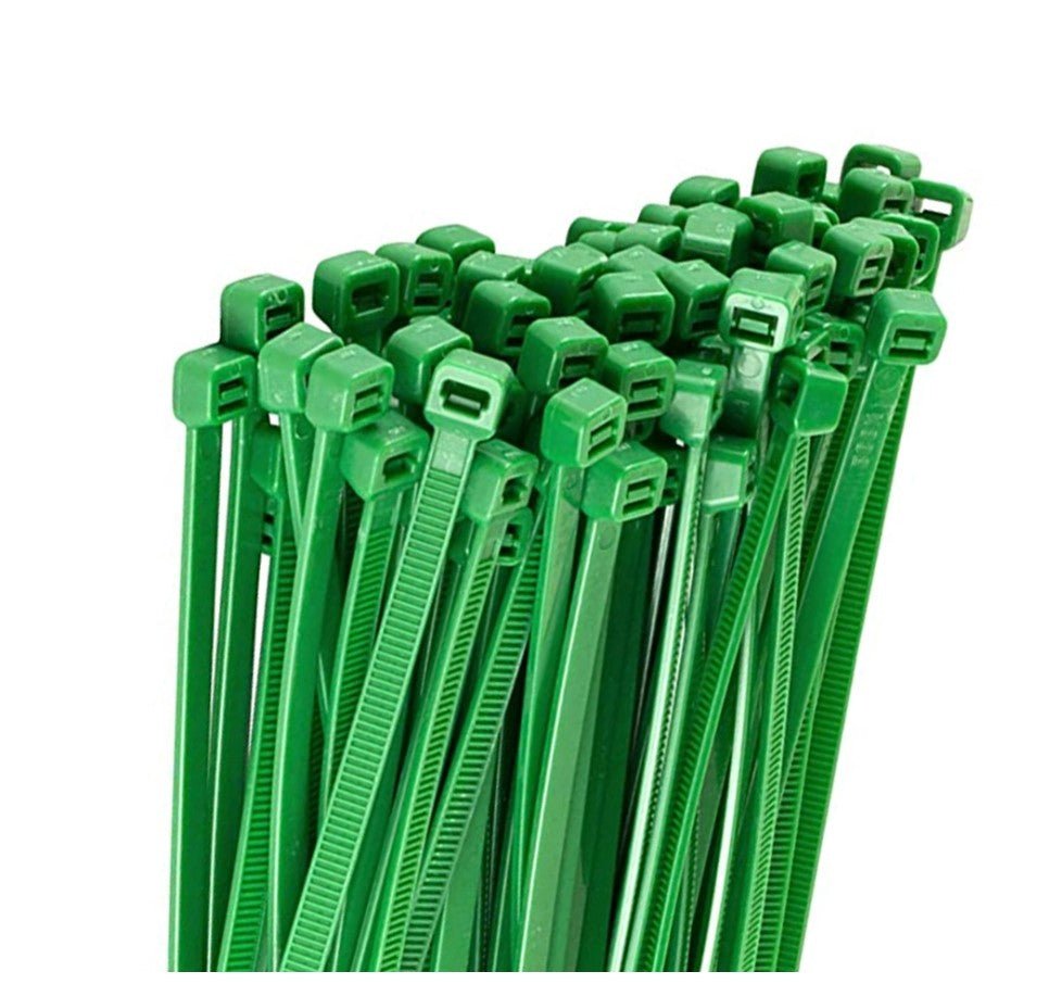 Fascette in Nylon di colore verde – Set da 100 Pezzi per Cablaggio Sicuro - Perrone Shop