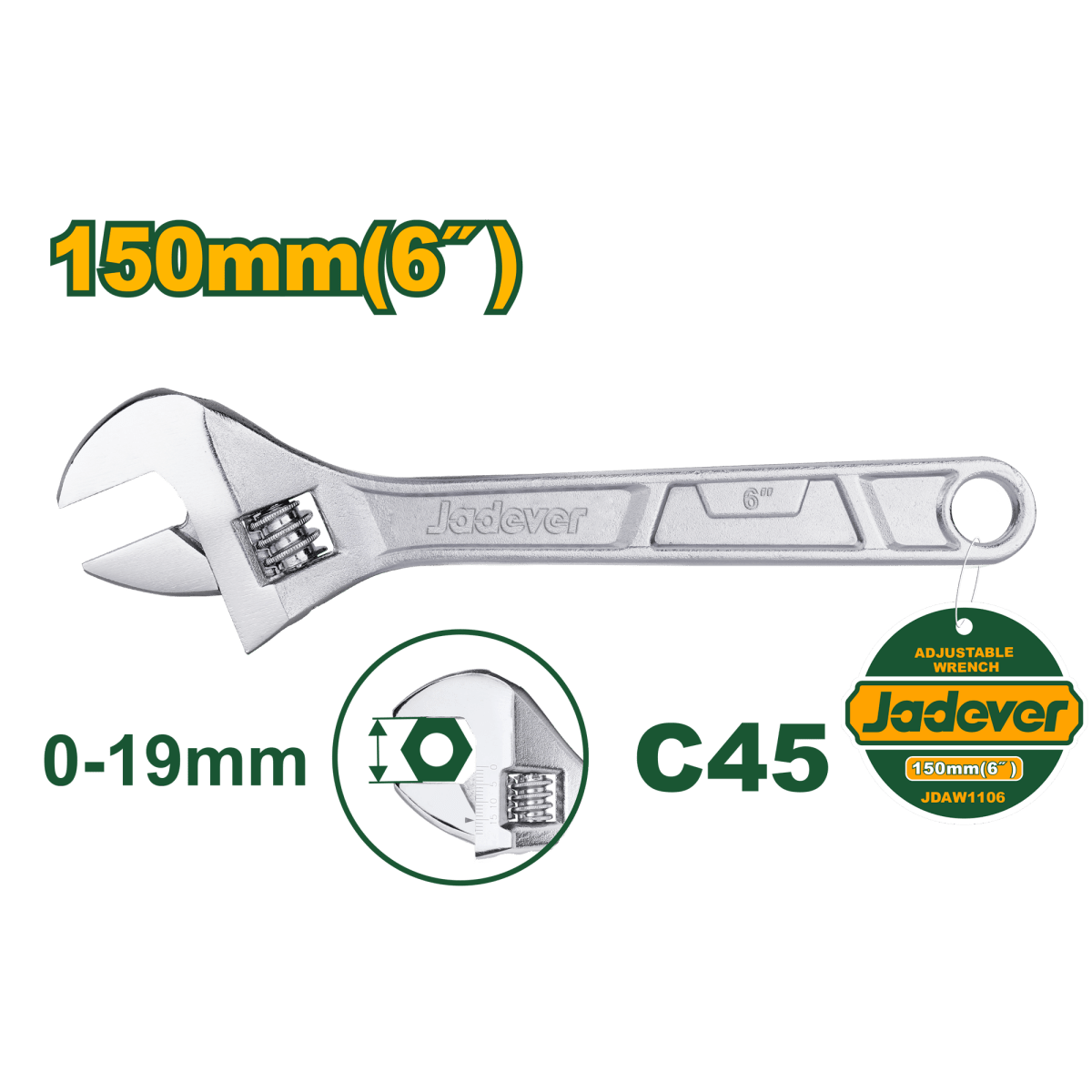Chiave regolabile Jadever in acciaio C45 - Perrone Shop