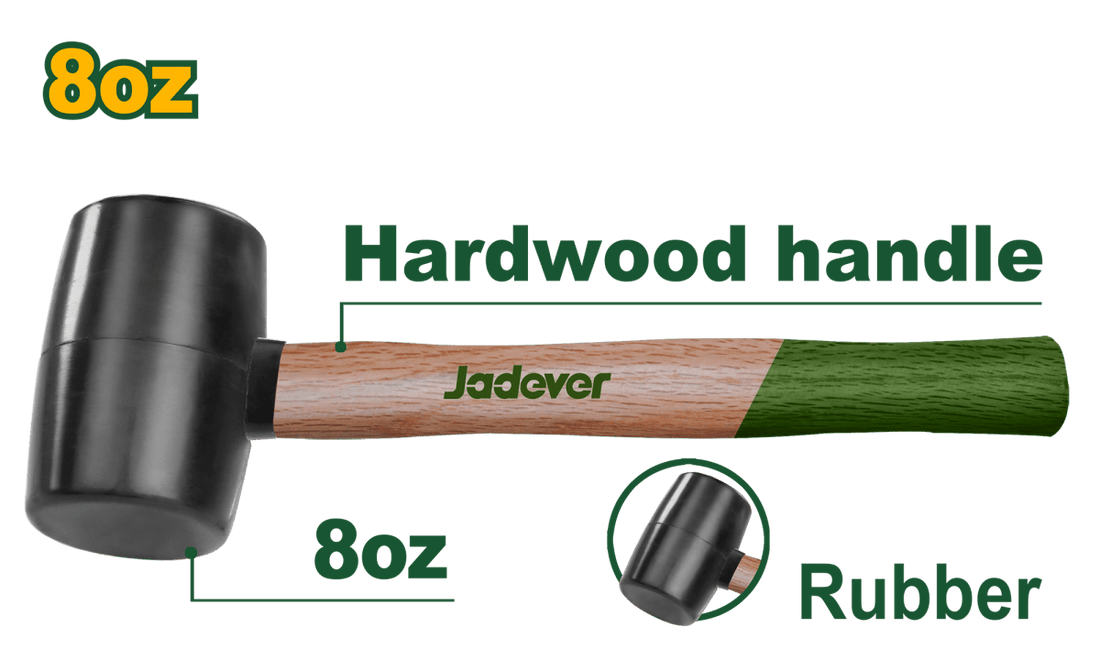 Martello in Gomma con Manico in Legno 8oz e 16oz Jadever - Perrone Shop