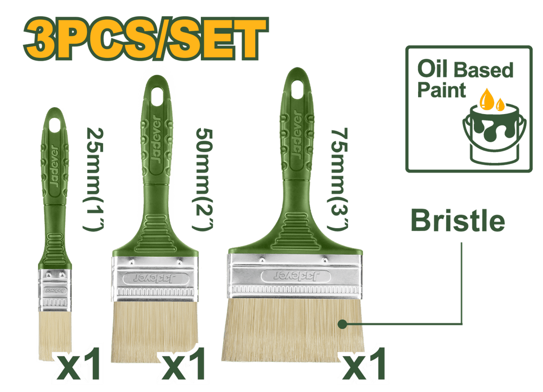 Set Pennelli da Pittura per Vernici a Olio 3 Pezzi Jadever - Perrone Shop