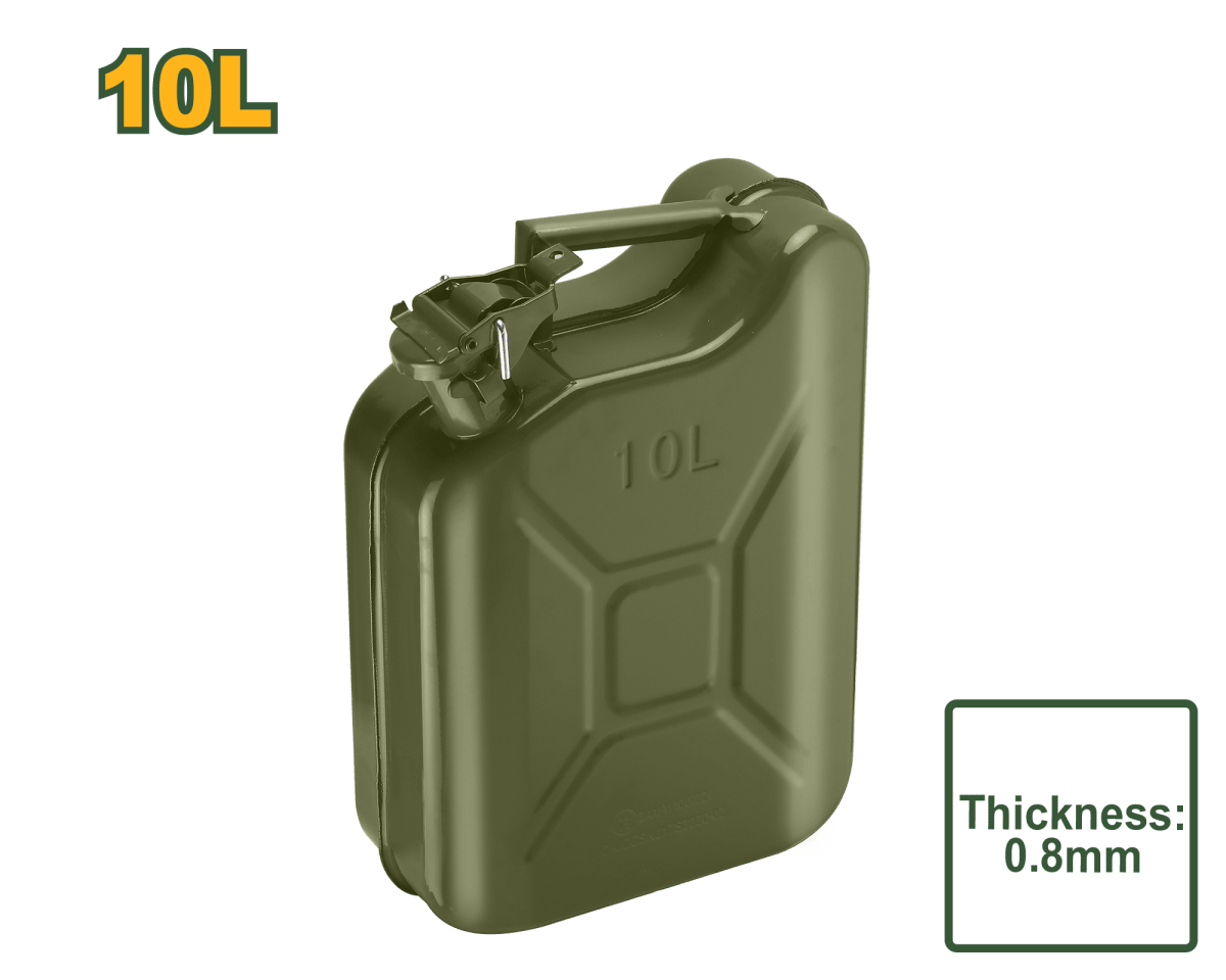 Tanica Carburante Verticale in Acciaio 10L e 20L con Chiusura di Sicurezza - Perrone Shop