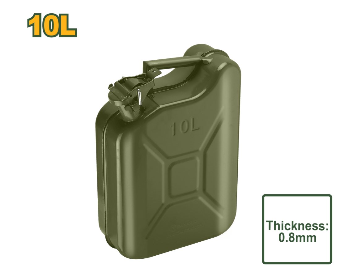 Tanica Carburante Verticale in Acciaio 10L e 20L con Chiusura di Sicurezza - Perrone Shop