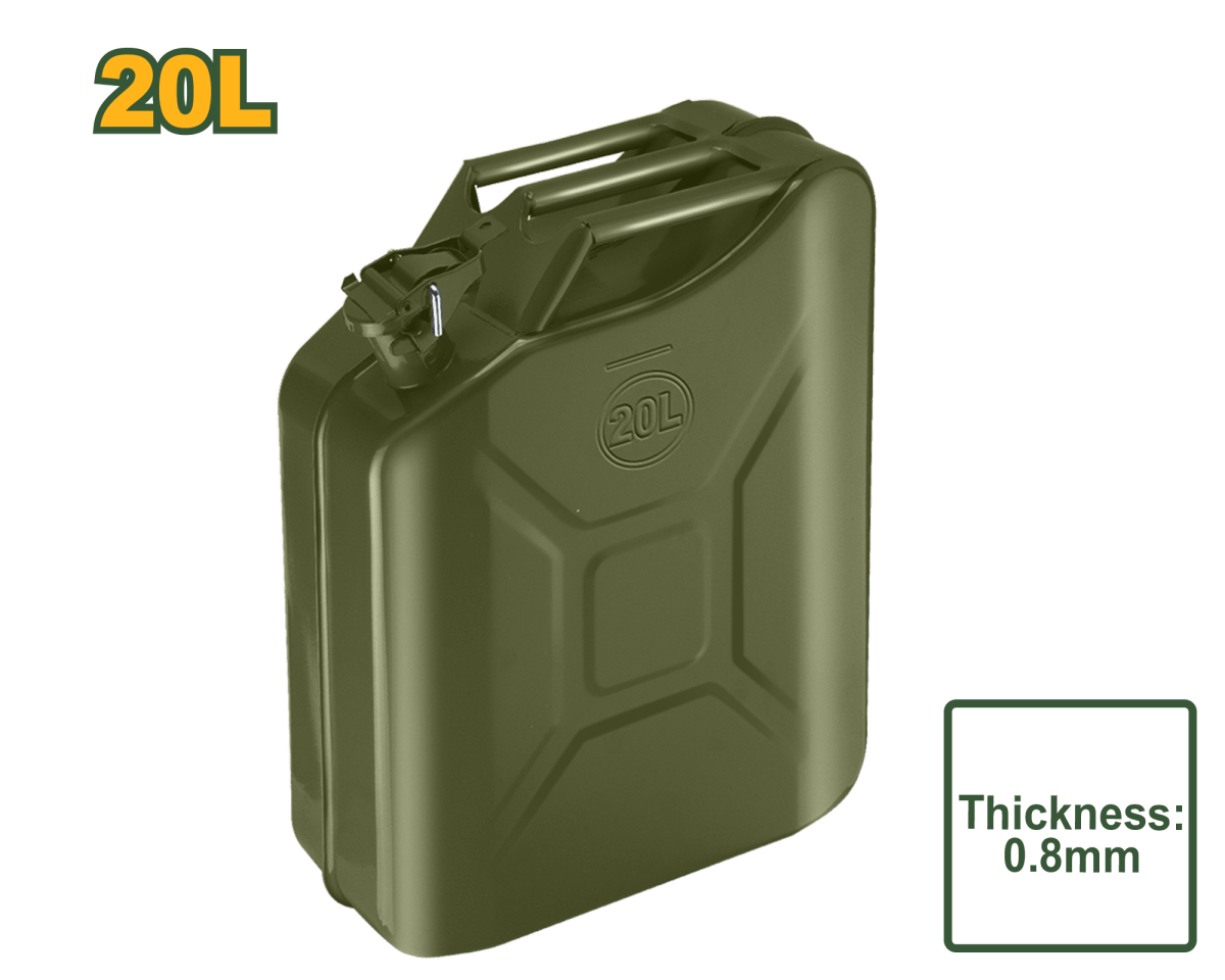 Tanica Carburante Verticale in Acciaio 10L e 20L con Chiusura di Sicurezza - Perrone Shop