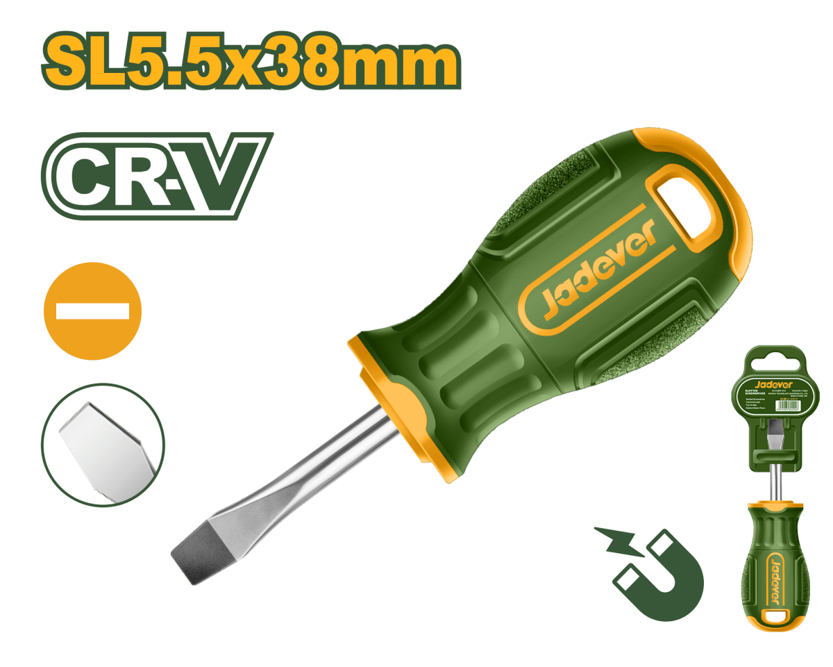 Cacciavite a Taglio Jadever SL 5.5 con Punta Magnetica - Perrone Shop