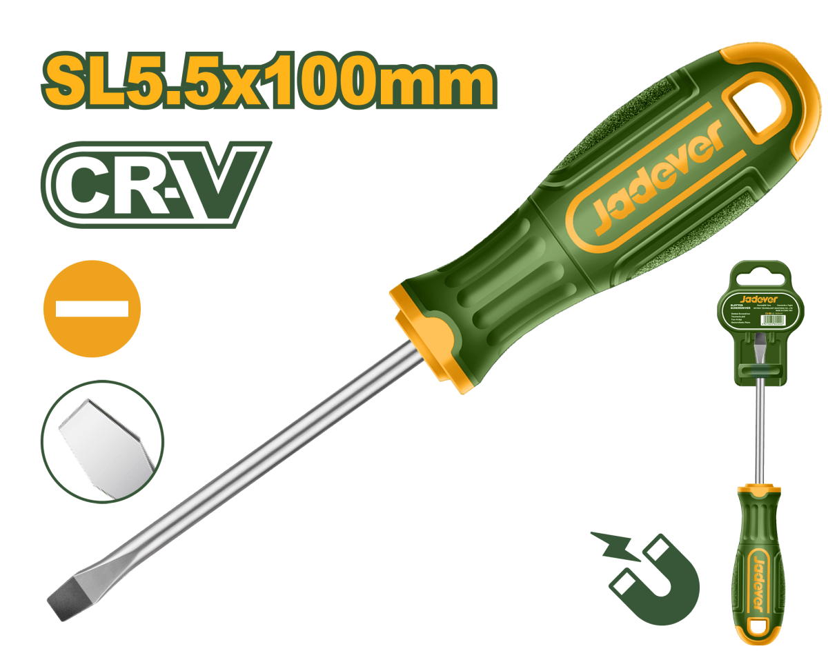 Cacciavite a Taglio Jadever SL 5.5 con Punta Magnetica - Perrone Shop