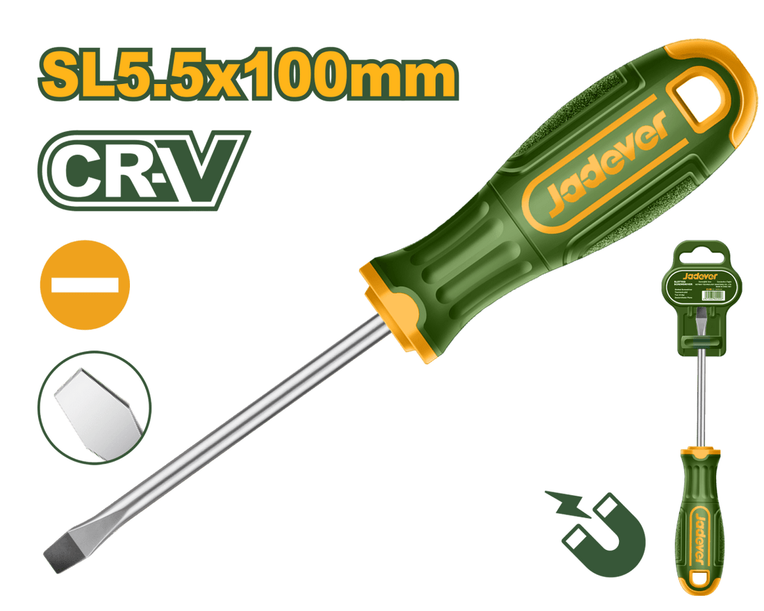 Cacciavite a Taglio Jadever SL 5.5 con Punta Magnetica - Perrone Shop