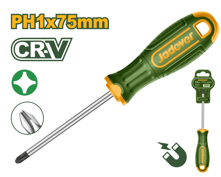Cacciavite a Croce Phillips PH1 Cr - V con Punta Magnetica - Perrone Shop