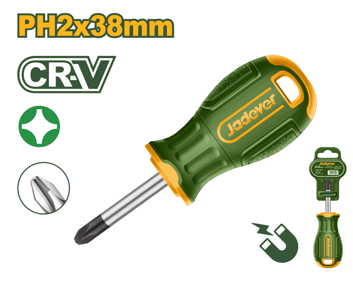 Cacciavite a Croce Phillips PH2 Jadever Cr - V con Punta Magnetica - Perrone Shop