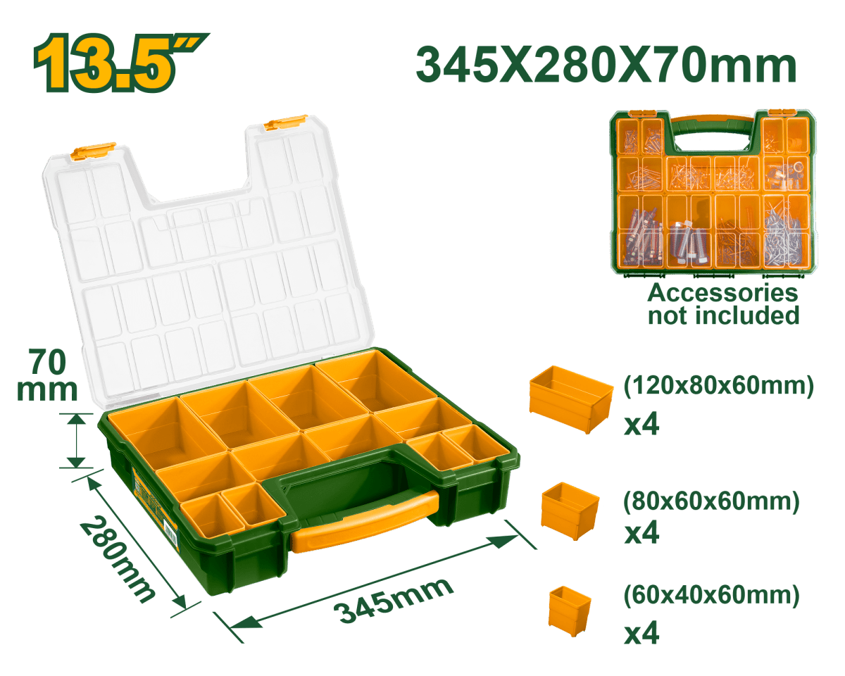 Organizer Porta Minuteria Jadever in Plastica PP con Scomparti - Perrone Shop