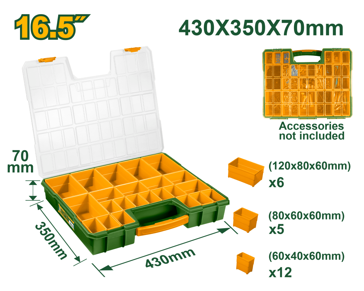 Organizer Porta Minuteria Jadever in Plastica PP con Scomparti - Perrone Shop