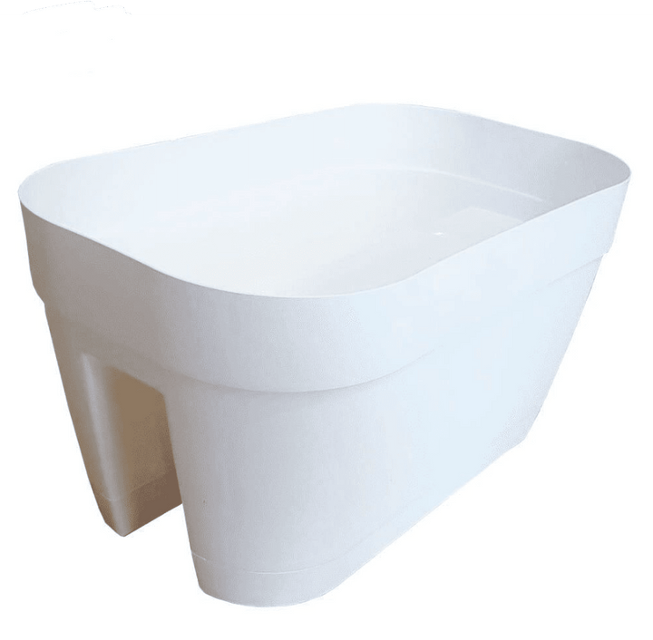 Vaso per ringhiera bianco Orlando 45cm - Perrone Shop