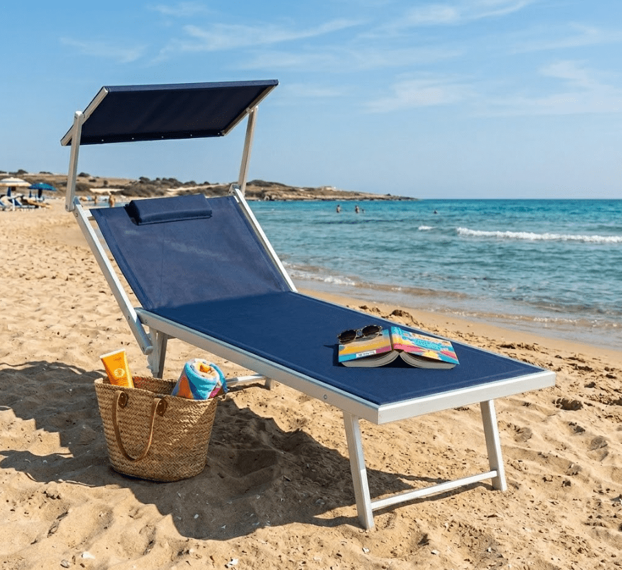 Lettino prendisole blu Spiaggia Pro Xone - Perrone Shop