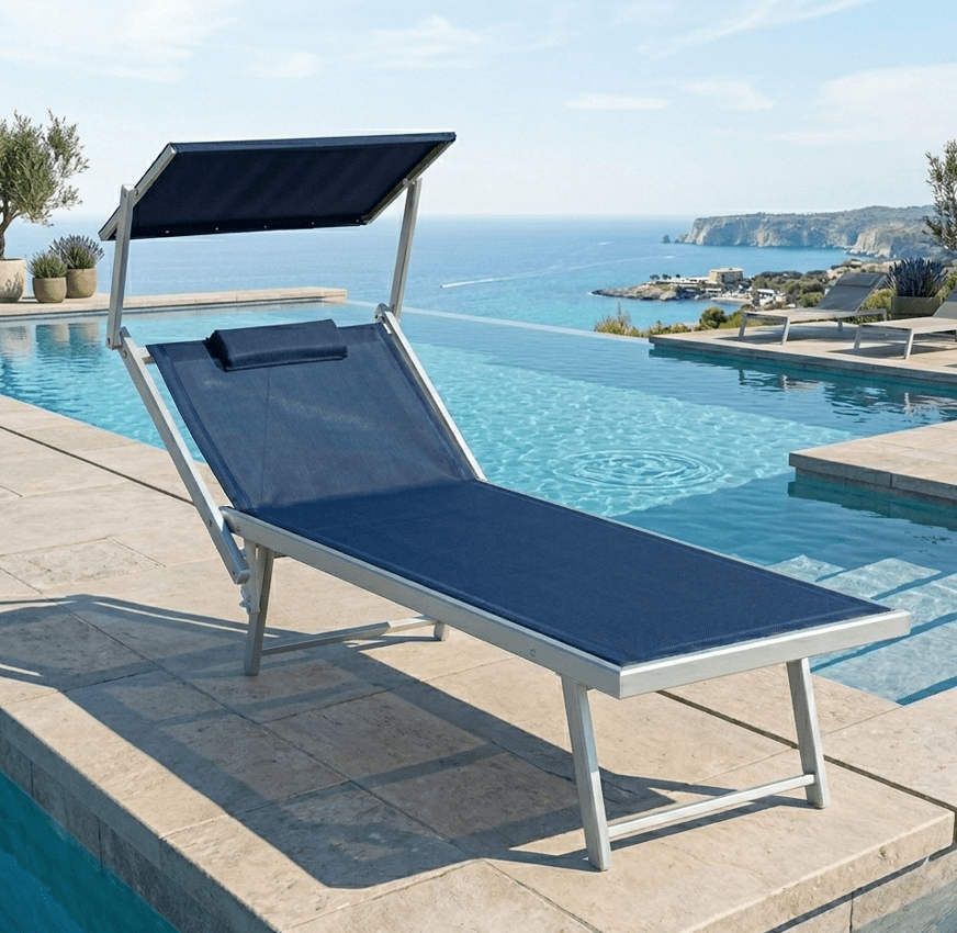 Lettino prendisole blu Spiaggia Pro Xone - Perrone Shop