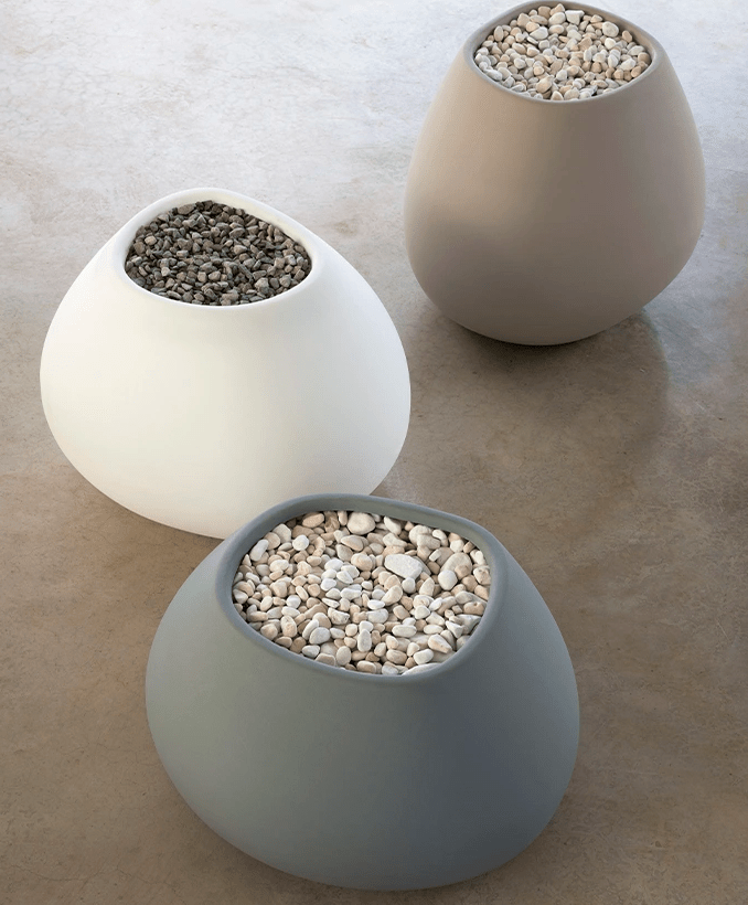Vaso Cachepot Gaudì grigio 67cm - Perrone Shop