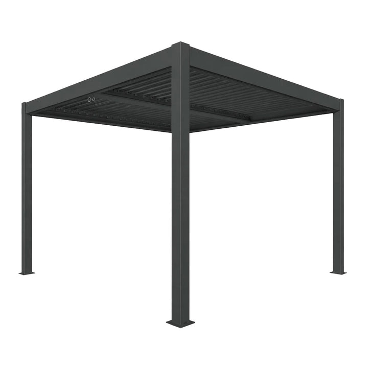 Pergola bioclimatica autoportante in alluminio antracite Gaia Xone