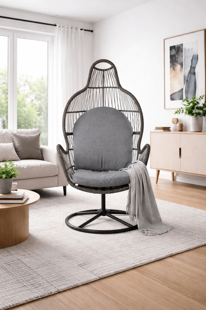 Poltrona rotante di design Rosmary – comfort ed eleganza per ogni ambiente - Perrone Shop