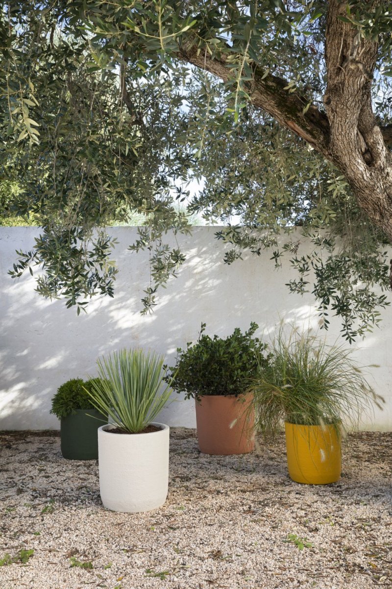 Vaso Cilindro effetto Bouclé Bianco Perla - Perrone Shop