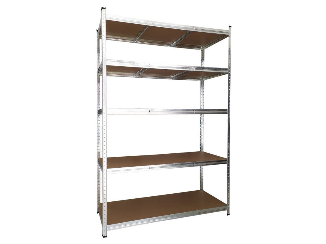 Scaffale 5 ripiani in acciaio e MDF Thor 120x60x180 cm - Perrone Shop