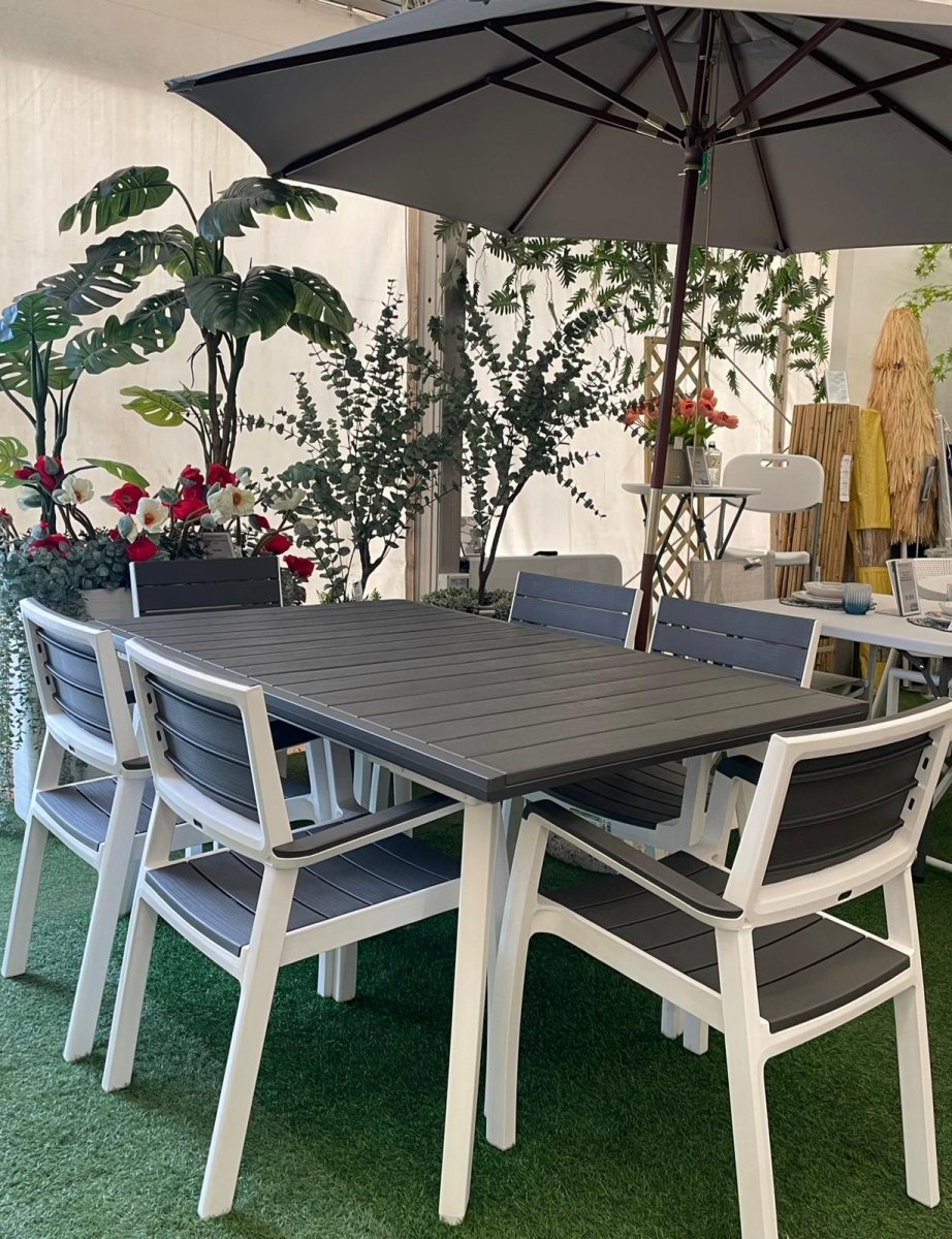 Set tavolo allungabile da giardino + 6 sedie Harmony Keter - Perrone Shop