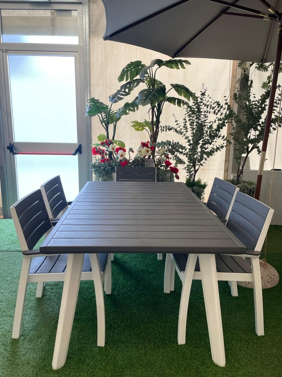 Set tavolo allungabile da giardino + 6 sedie Harmony Keter - Perrone Shop