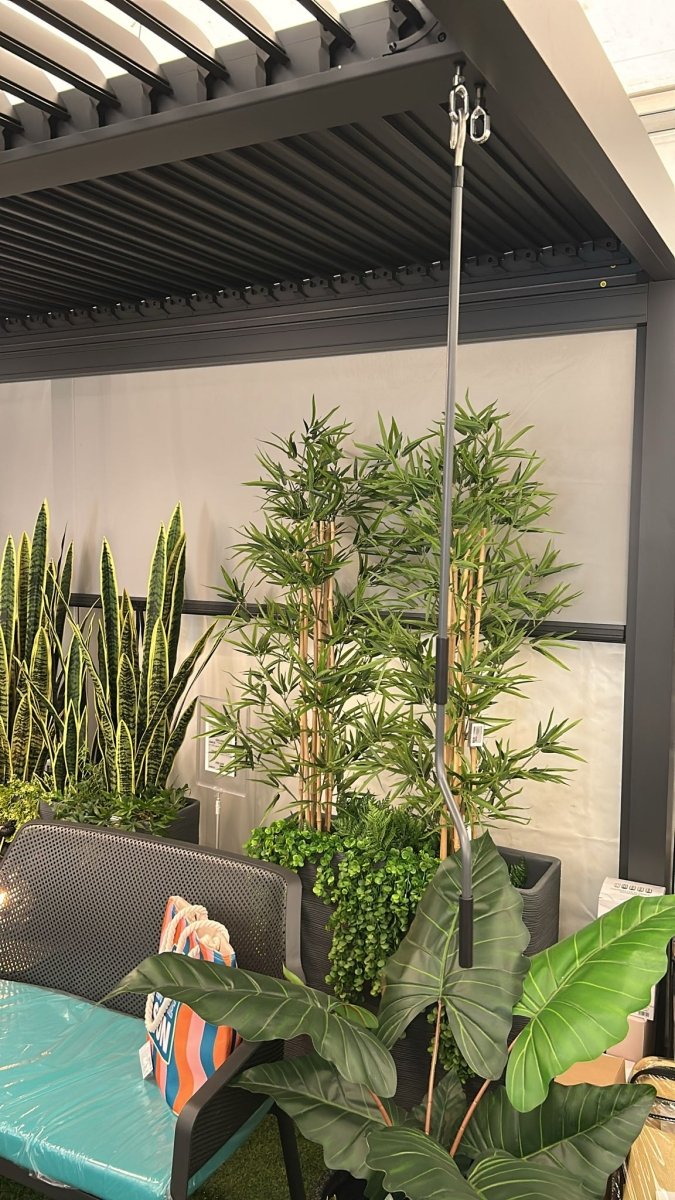 Pergola bioclimatica autoportante in alluminio antracite Gaia Xone - Perrone Shop