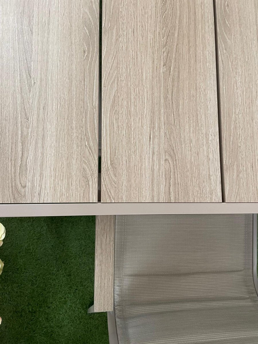 Set da Giardino Asterix greige natural moderno – Tavolo e 6 Sedie | Xone - Perrone Shop