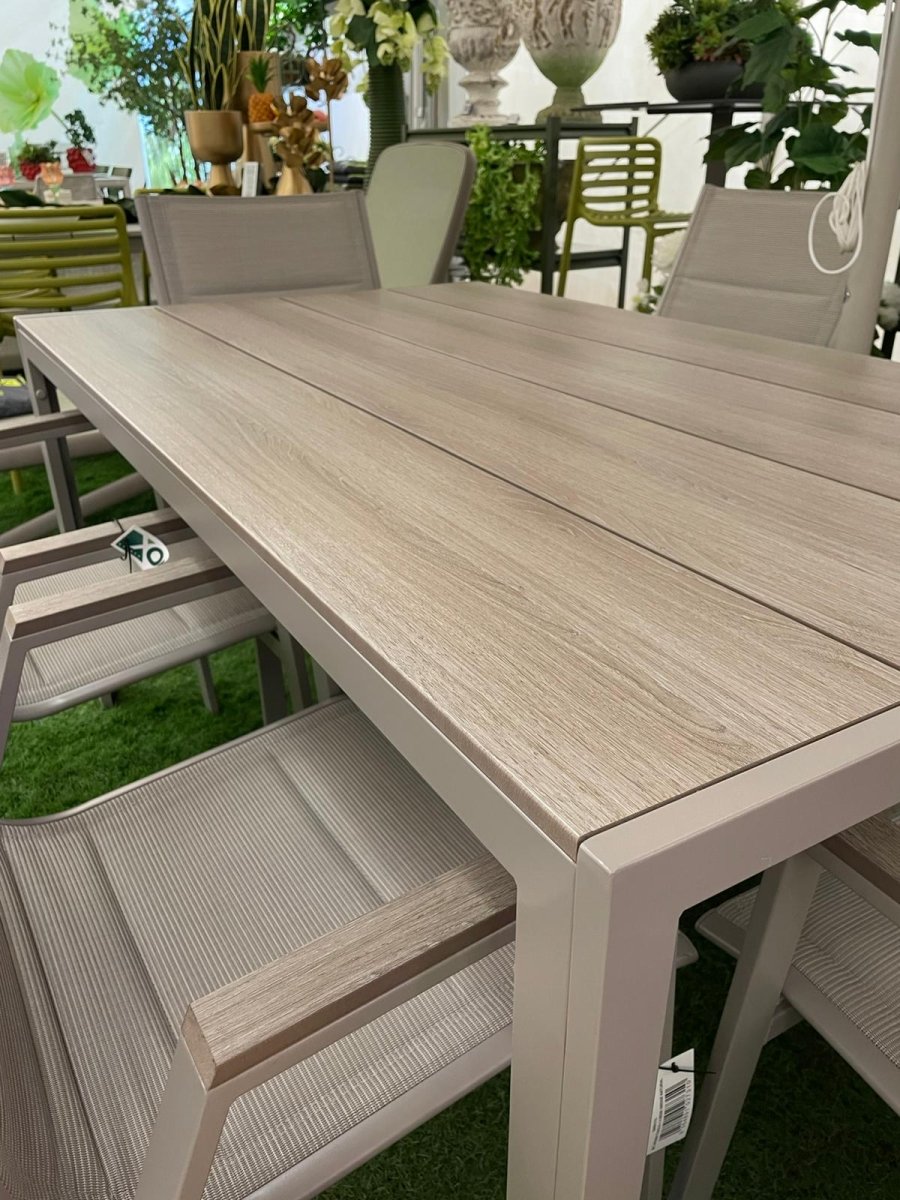 Set da Giardino Asterix greige natural moderno – Tavolo e 6 Sedie | Xone - Perrone Shop