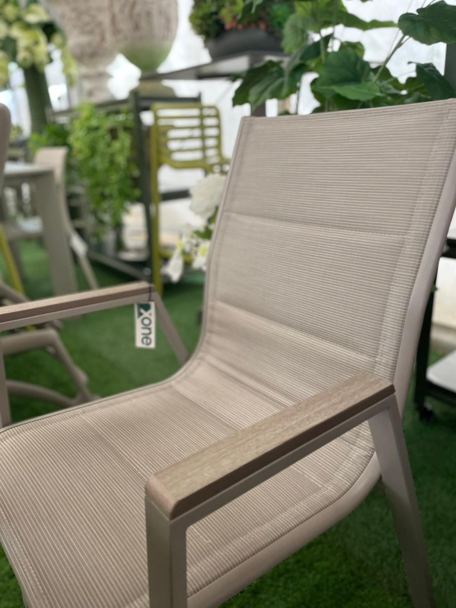 Set da Giardino Asterix greige natural moderno – Tavolo e 6 Sedie | Xone - Perrone Shop