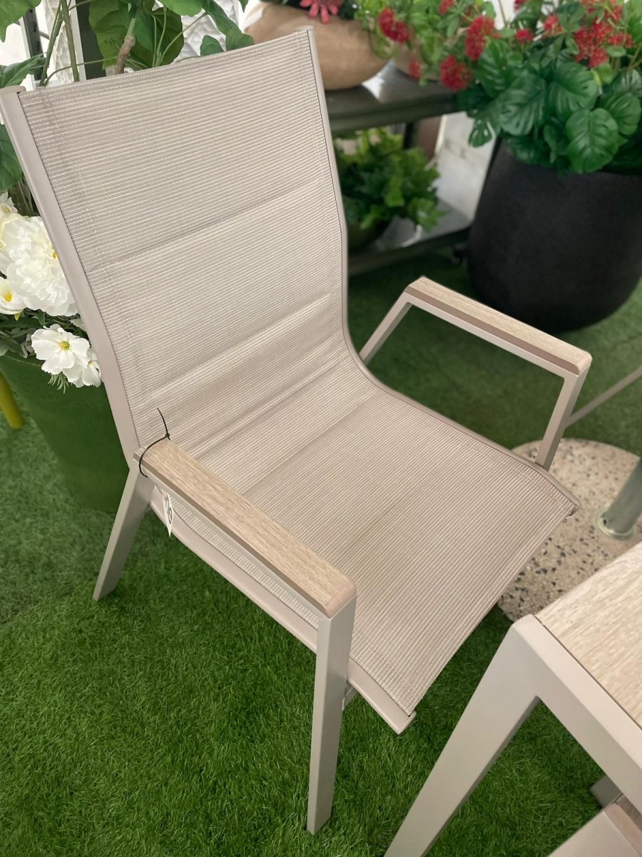 Set da Giardino Asterix greige natural moderno – Tavolo e 6 Sedie | Xone - Perrone Shop