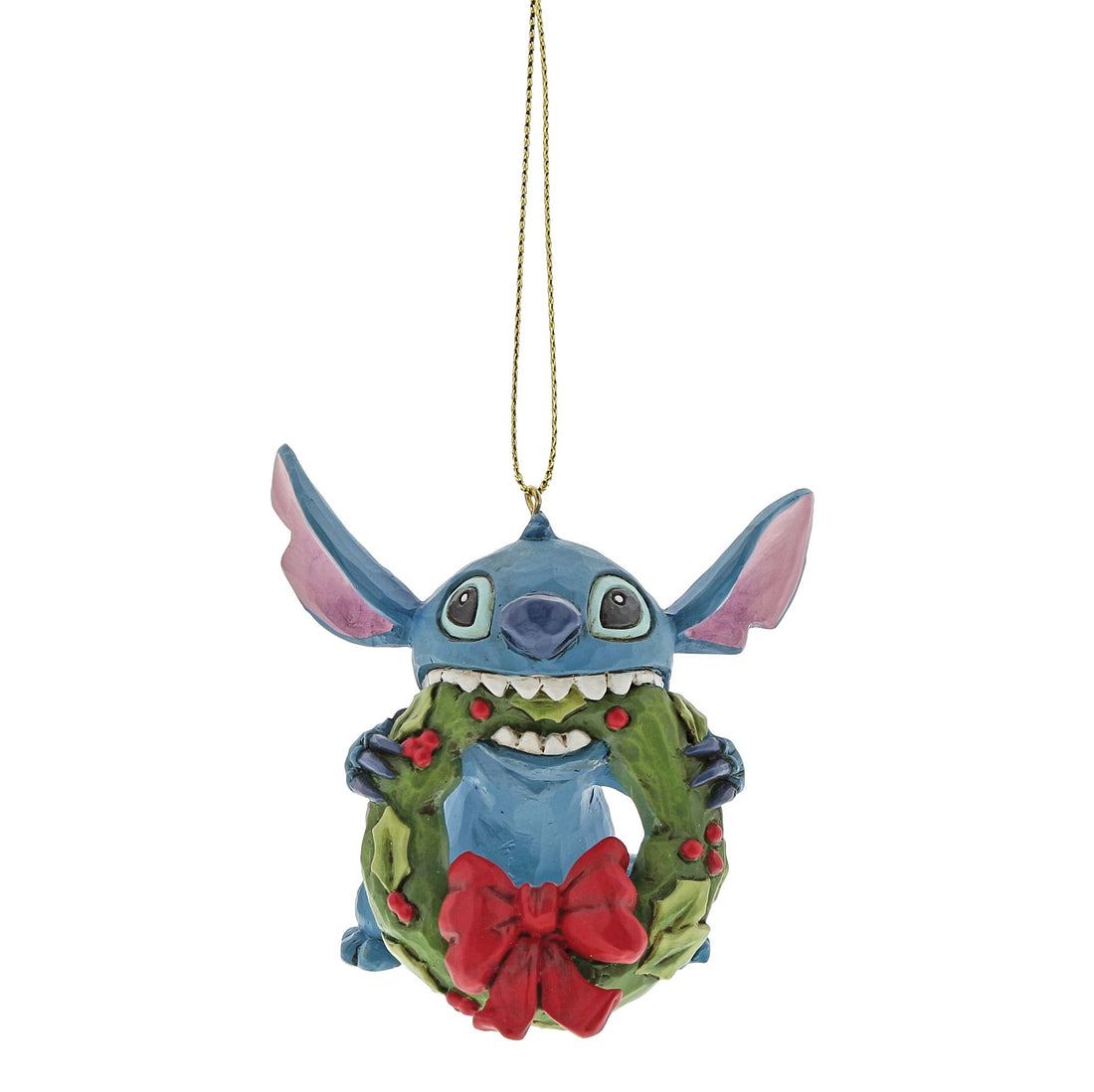Stitch con Corona Natalizia da Appendere H 7 cm | Enesco