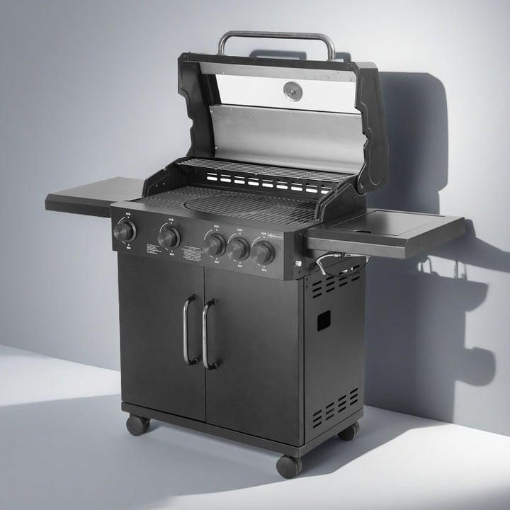 Pit Master – Barbecue a Gas con fornello laterale e custodia