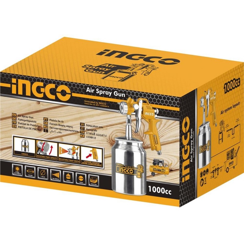 Aerografo serbatoio inferiore 1,5mm 1000cc