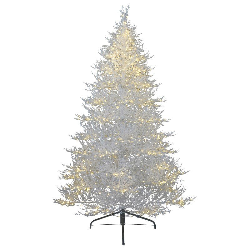 Albero di Natale artificiale Coral White con mini LED integrati | Xone