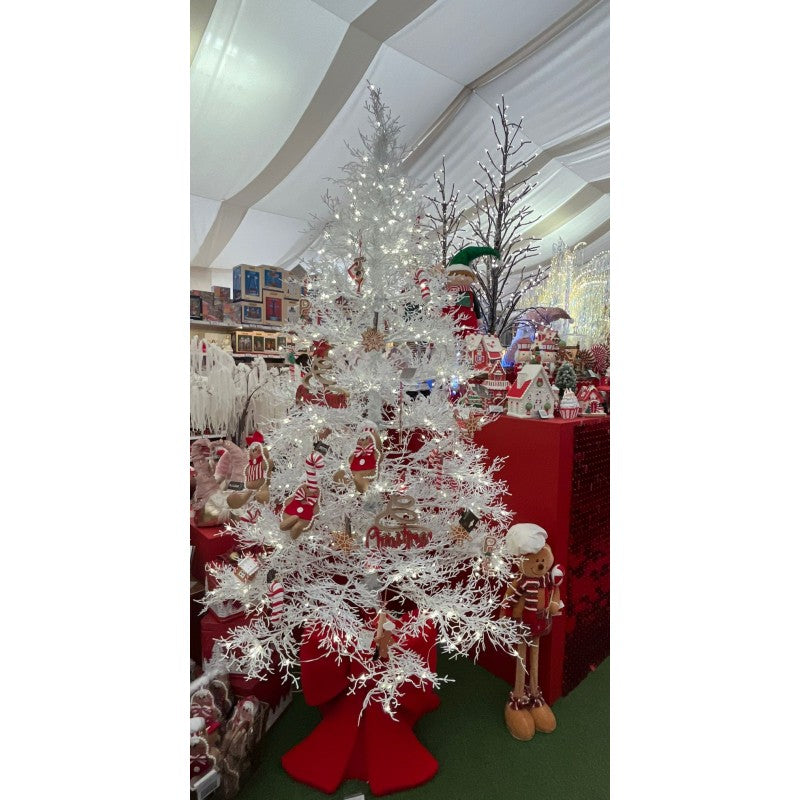 Albero di Natale artificiale Coral White con mini LED integrati | Xone
