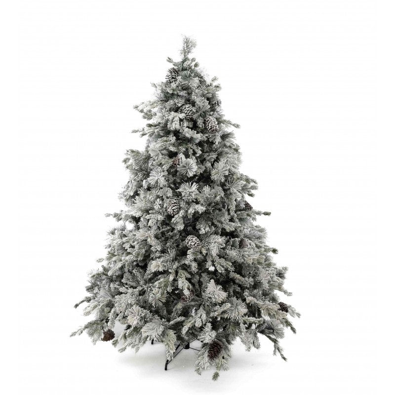 Albero di Natale artificiale Big Sky innevato con pigne | Xone