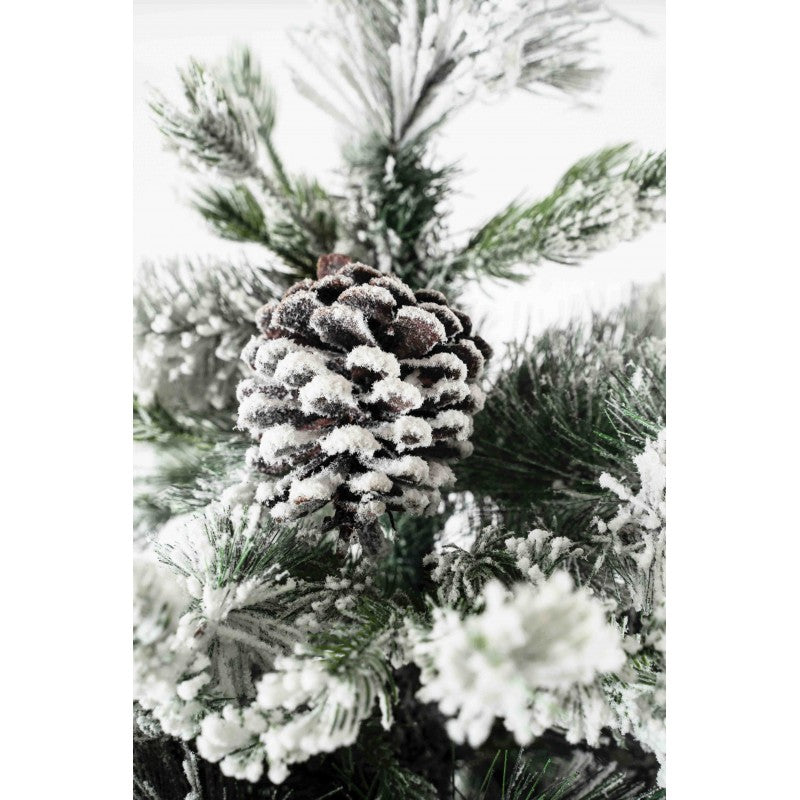 Albero di Natale artificiale Big Sky innevato con pigne | Xone