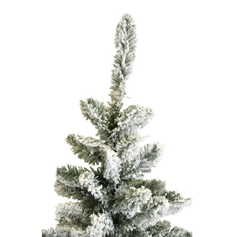 Albero di Natale artificiale Dimitri Slim Innevato, folto e salvaspazio | Xone
