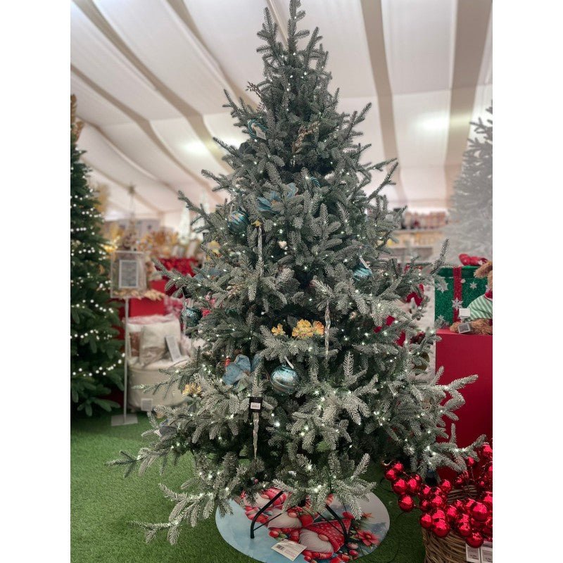 Xone Albero Di Natale Innevato Kentucky 150 Cm - PE+PVC Con Base A Tronco Inclusa