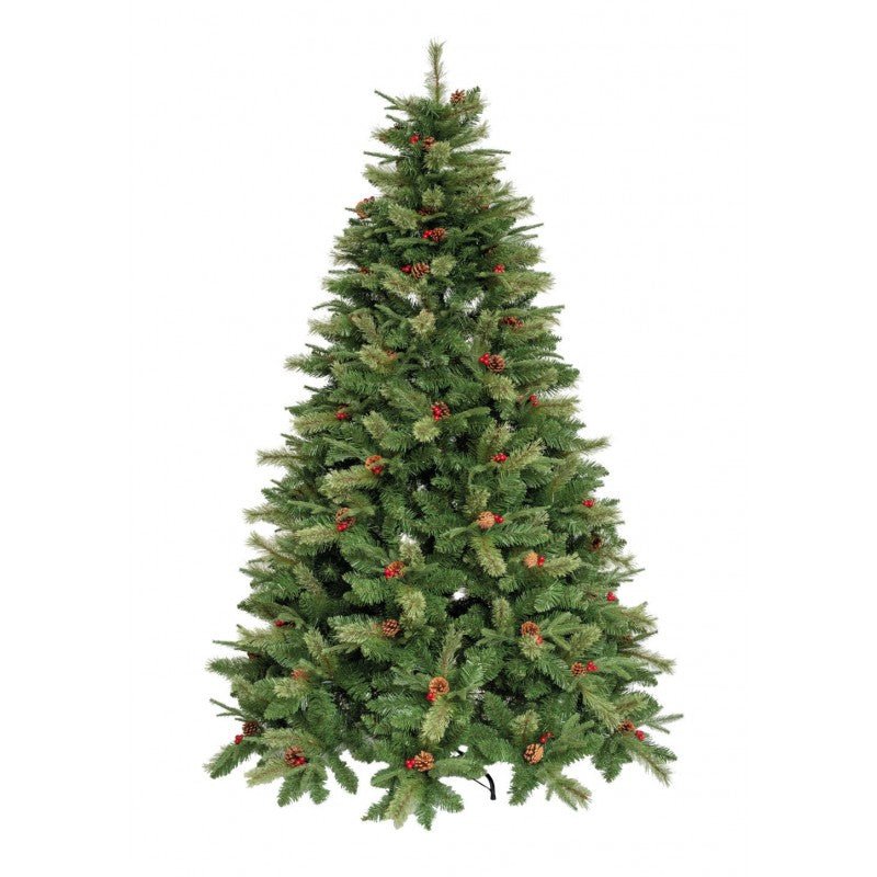 Albero di Natale con pigne e bacche 210 cm Gordon | Xone